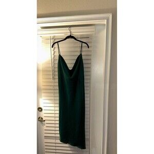 Petal and pup green satin dress NWT